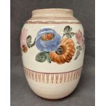 An Austrian pottery vase with floral decoration,