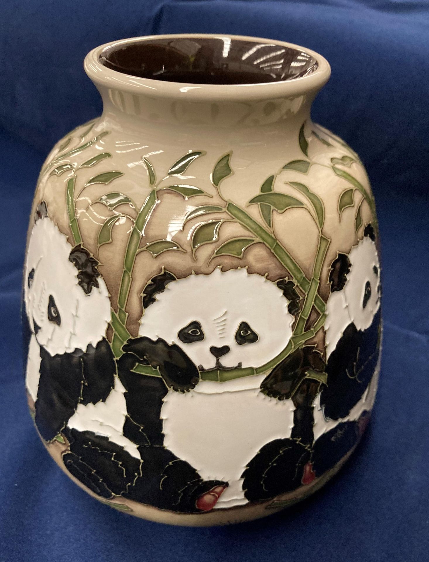 A Moorcroft 2010 The Family Panda Limited Edition vase by Marie Penkethman, no. - Image 6 of 11