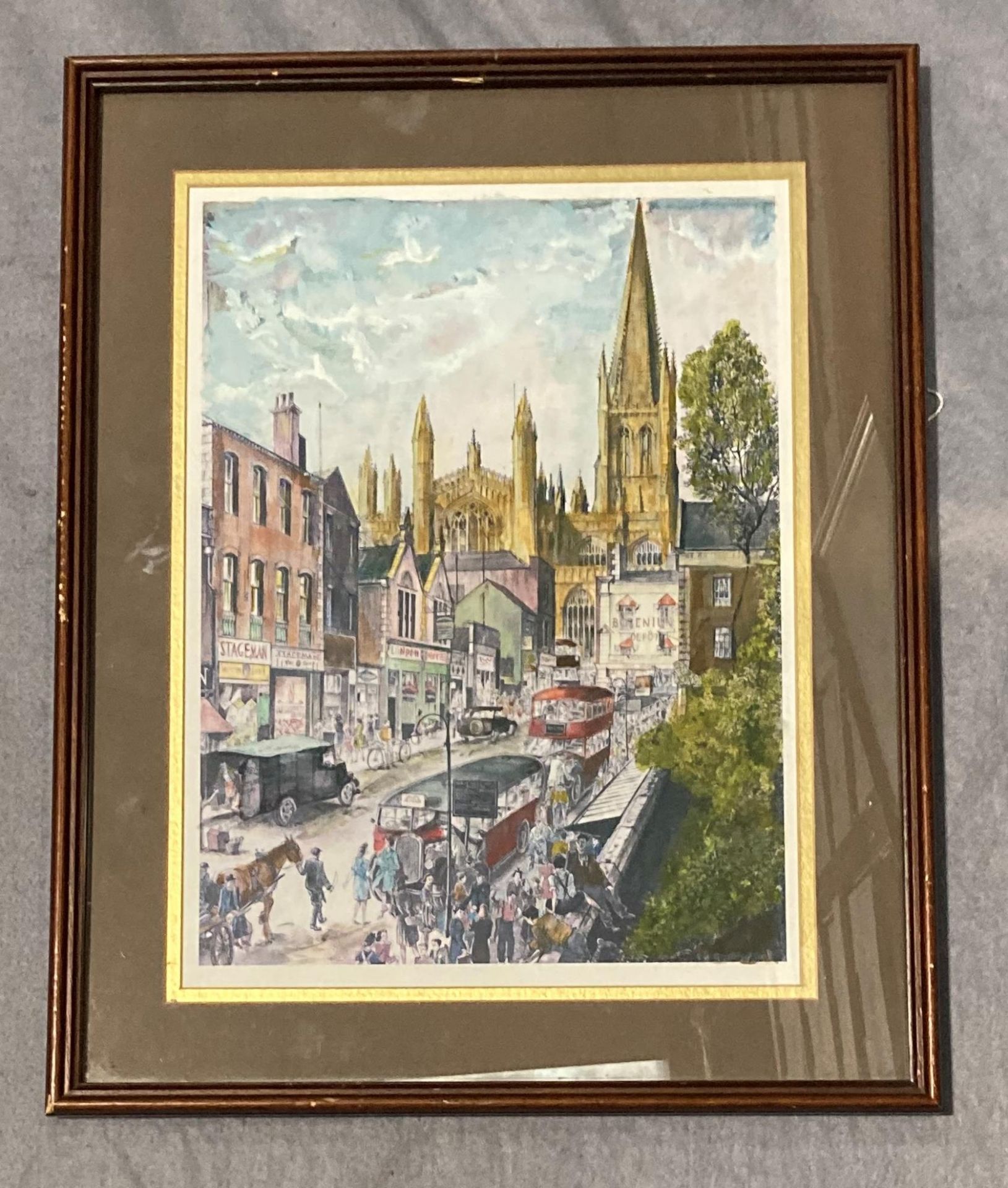 Framed coloured print of 'The Springs, Wakefield', - Image 2 of 3