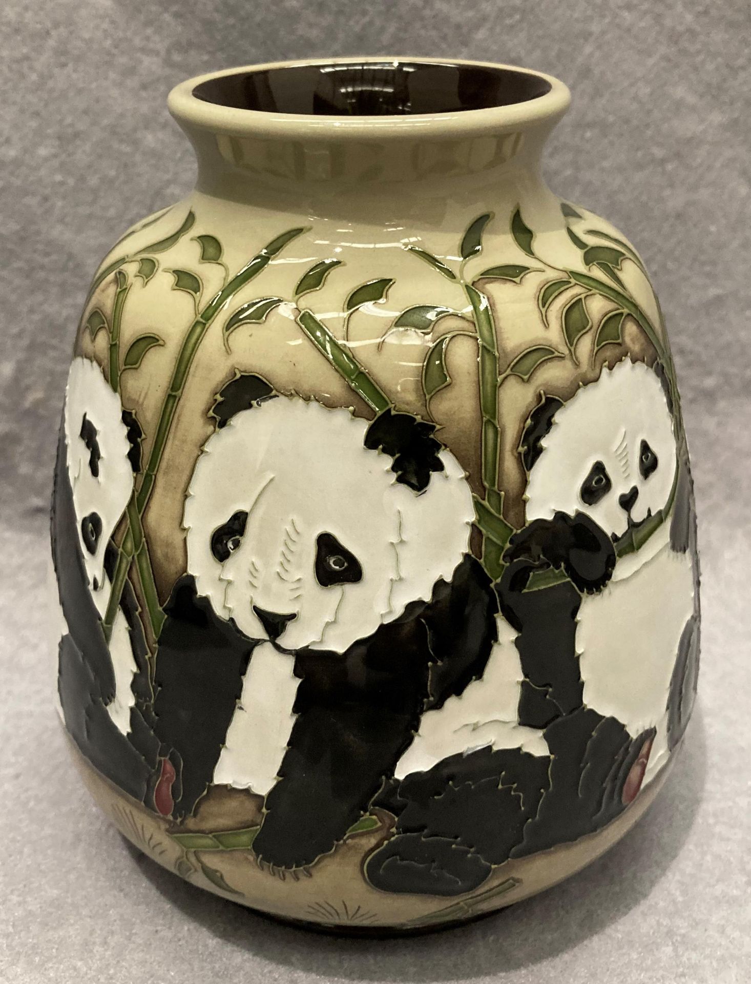 A Moorcroft 2010 The Family Panda Limited Edition vase by Marie Penkethman, no. - Image 2 of 11