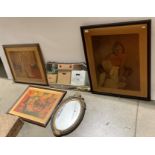 Two large framed prints - Henri Matisse 'Nu Au Turban Blanc' 1918-20 and Gaugain 'Jeunne Fille a