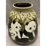 A Moorcroft 2010 The Family Panda Limited Edition vase by Marie Penkethman, no.