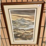 McDonald framed limited edition print 'Ben More', 53cm x 30cm, signed in pencil by the artist, no.