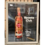 A Havana Club reproduction advertising print in frame,