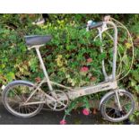 A vintage Bickerton portable folding bicycle - aluminium frame circa 1970s/80s.