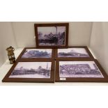 Five framed photo prints featuring local colliery scenes - Altofts, Garforth, etc.