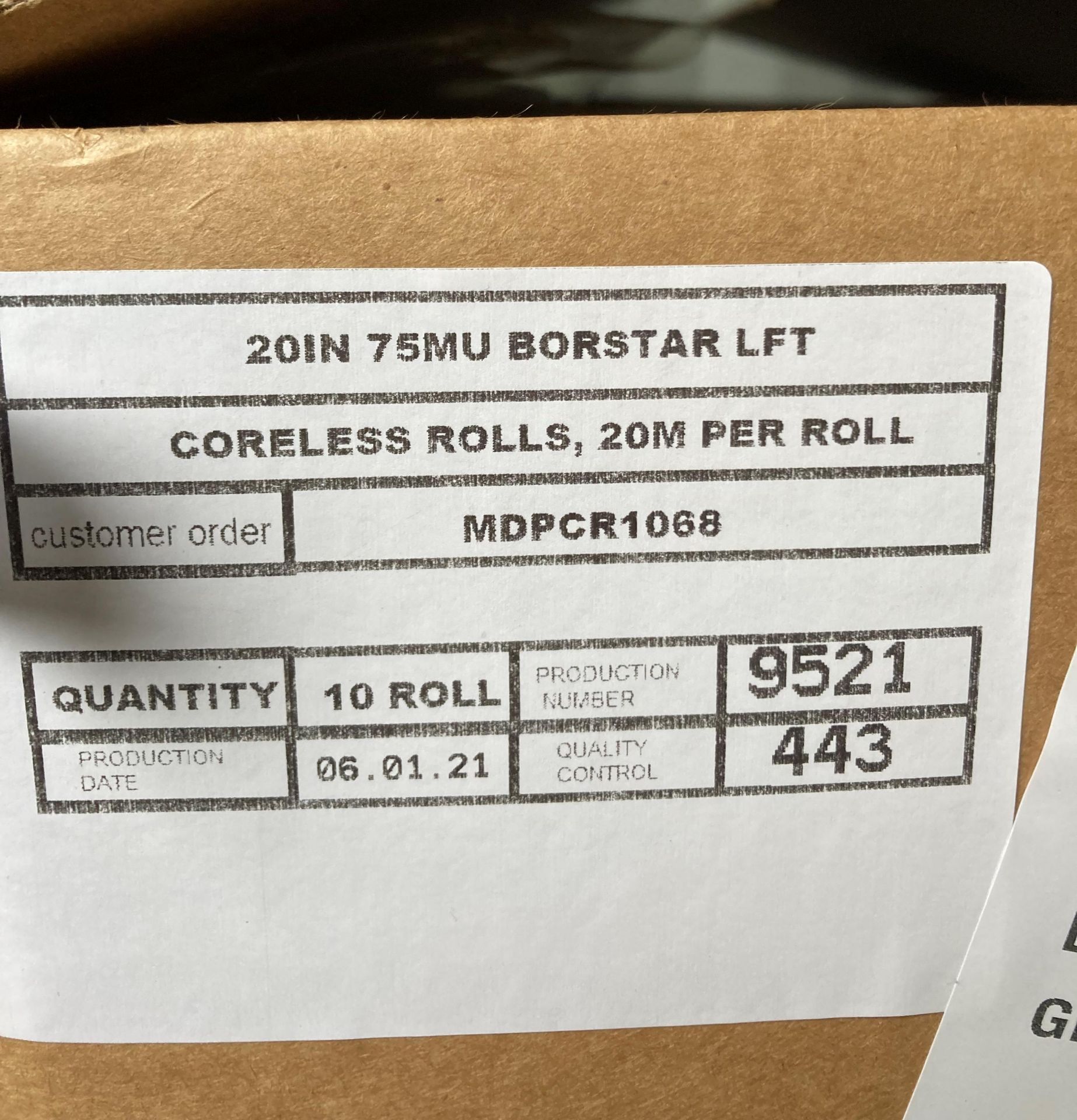 20 boxes of Wasteline clear Borstar coreless rolls, - Bild 3 aus 4