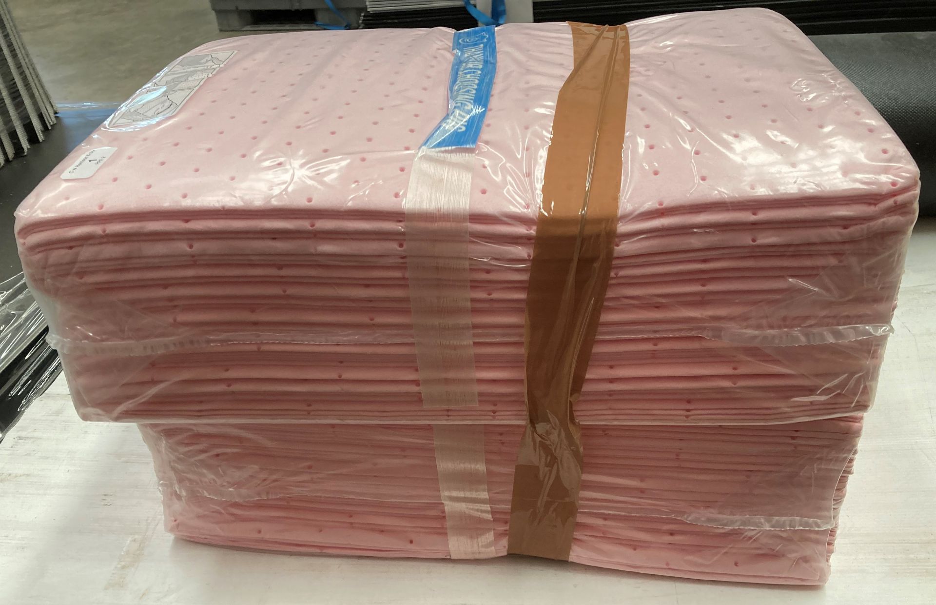 2 packs of 50 Pig Hazmat Chemical absorbent mat pads - 15" x 20"