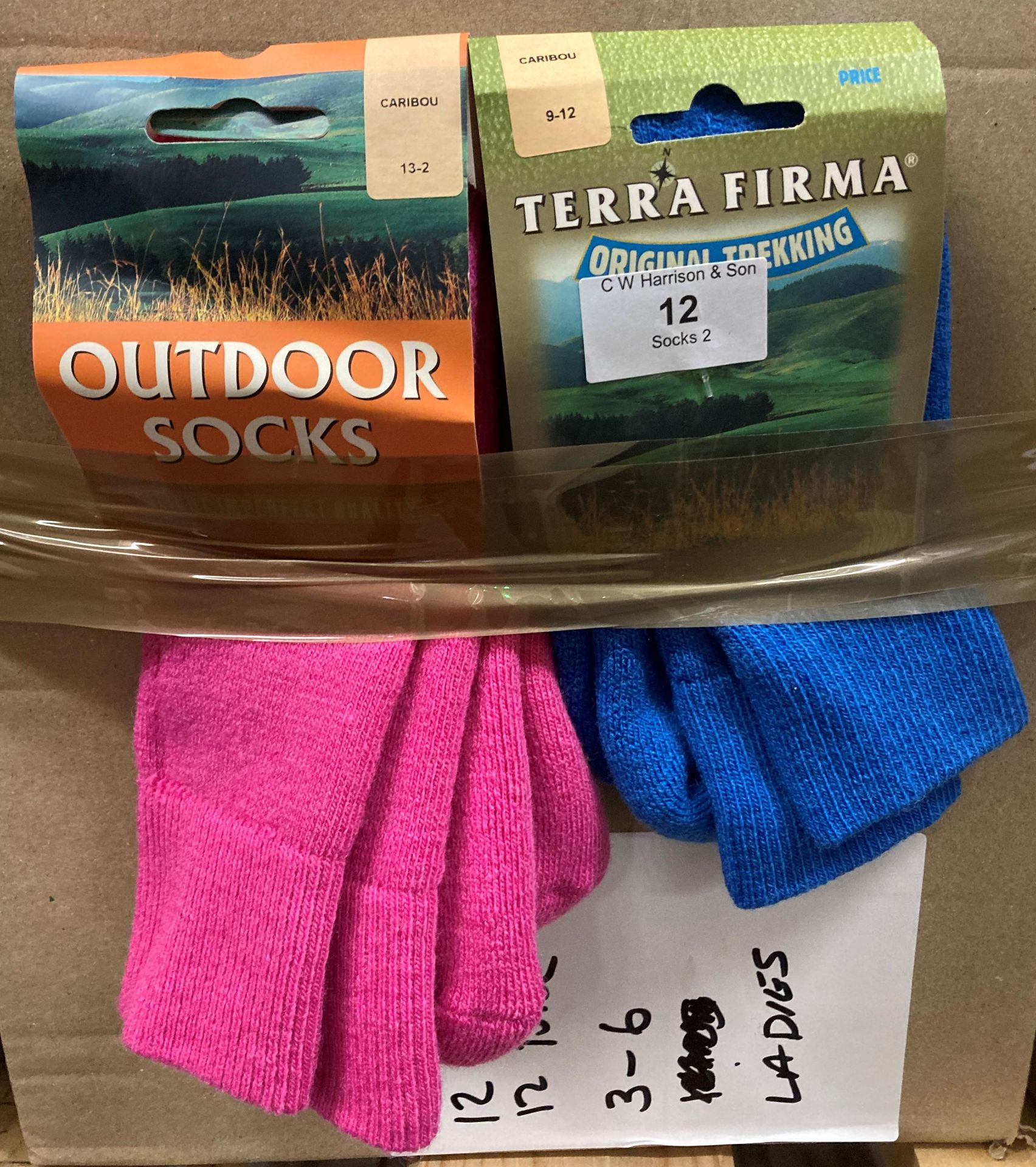 24 x pairs of Terra Firma & Outdoor socks (slight imperfections), size 3-6,