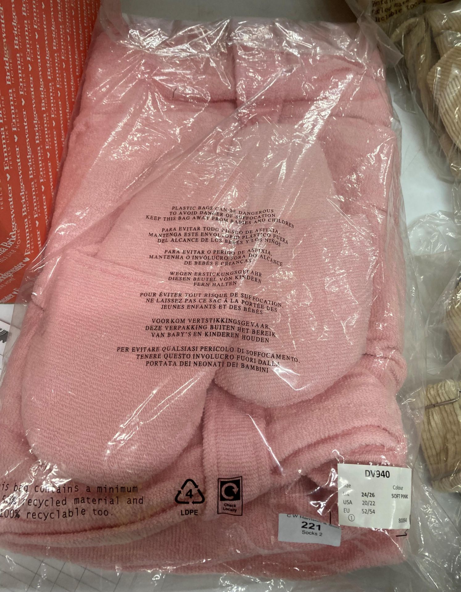 Pretty Secrets dressing gown and slipper set in pink,