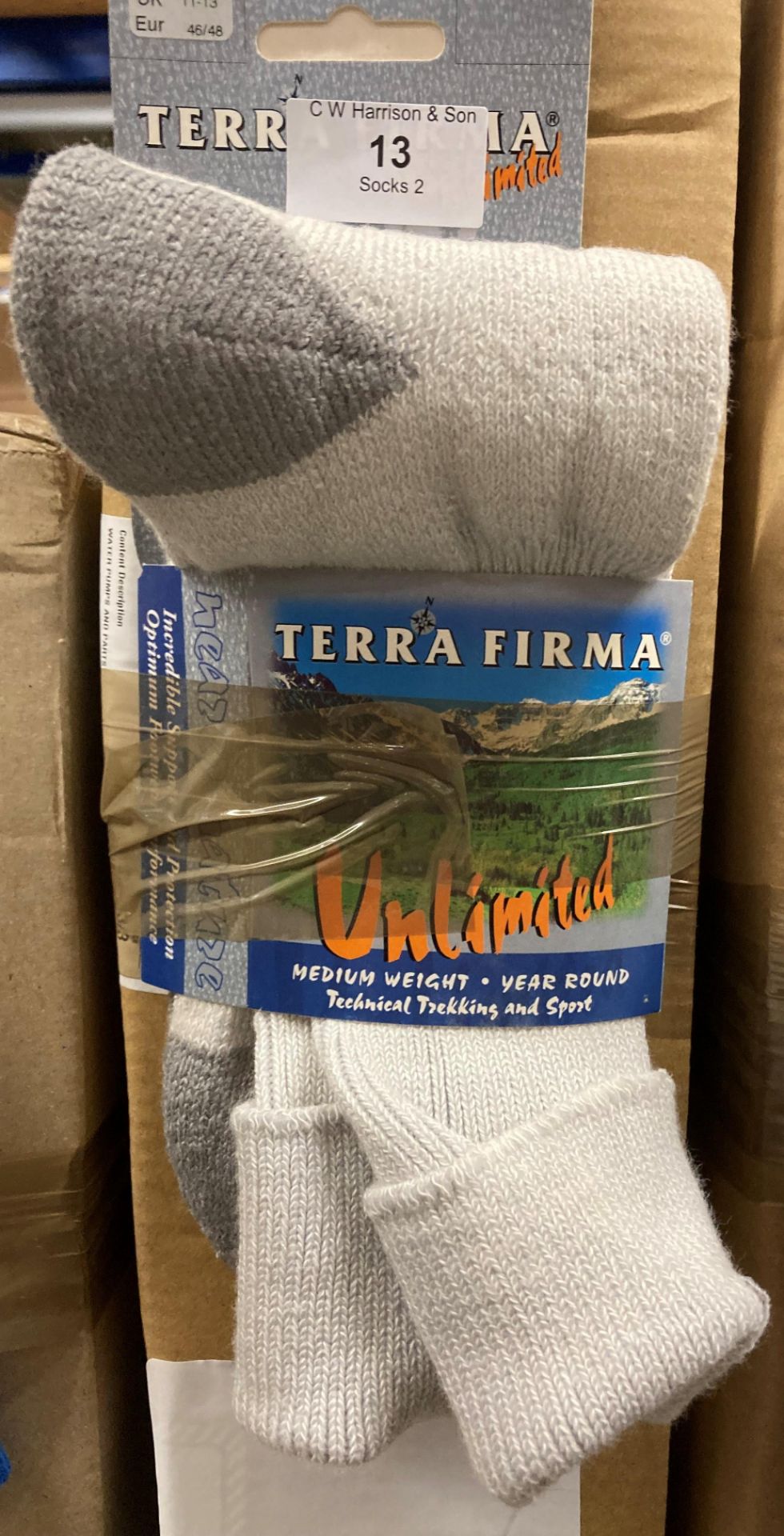 24 x pairs of Terra Firma trekking socks (wool/nylon) size 7-10,