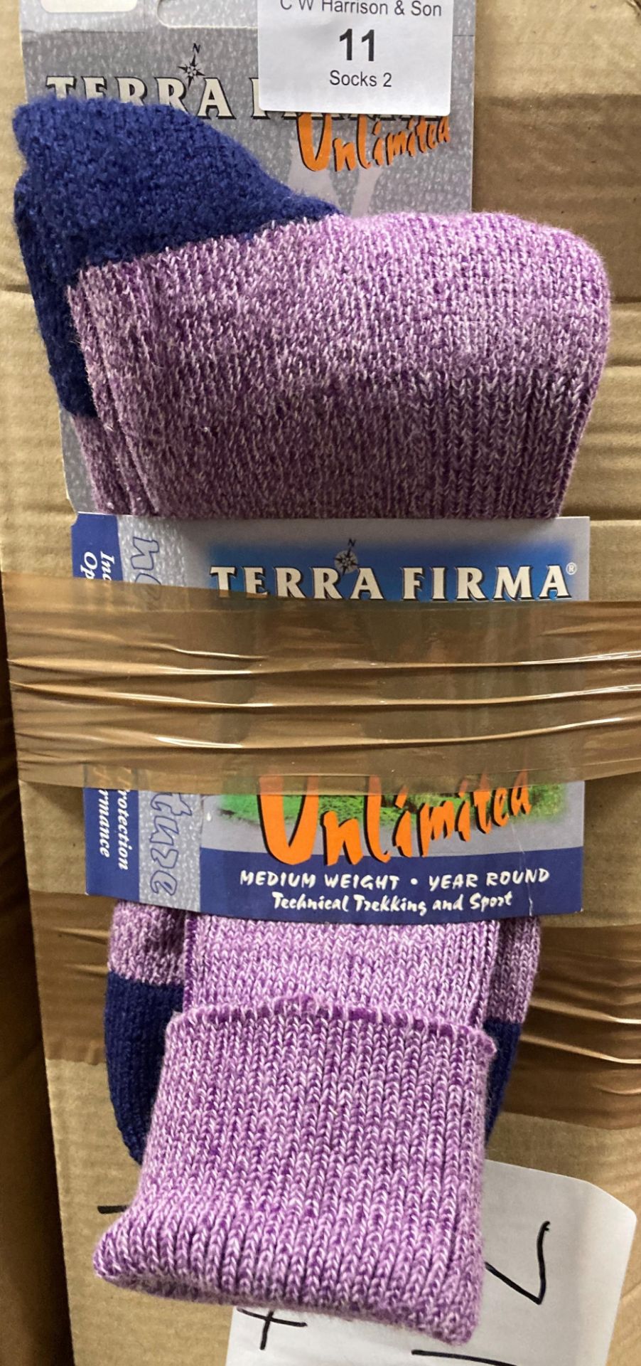 24 x pairs of Terra Firma trekking socks (wool/nylon) size 7-10,