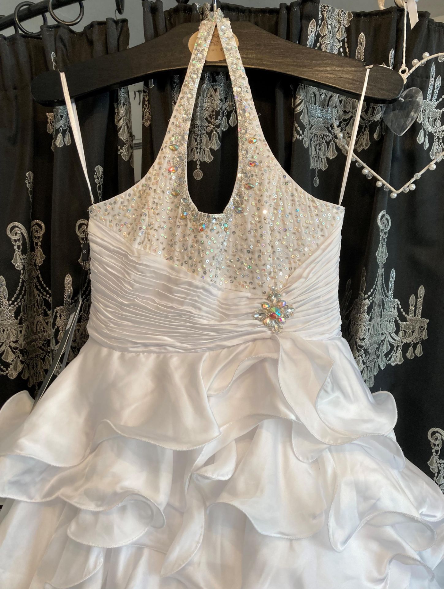 Children's white pageant gown, age 12. - Image 2 of 4