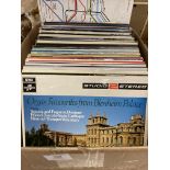 Contents to box - over sixty various LP's - easy listening, shows, movie themes, classical, western,