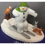 The Snowman 'Off Piste' by Coalport 1289 of 2000 with certificate,