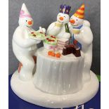 The Snowman 'The Merry Trio' by Coalport 398 of 2000 with certificate,