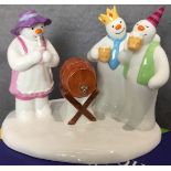 The Snowman 'Having A Party' by Coalport 1089 of 2500 with certificate,