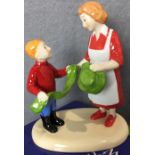 The Snowman 'Thanks Mum' by Coalport 1160 to 4000 with certificate and box 12cm wide x 16cm high