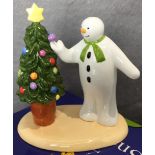 The Snowman 'Christmas Cheer' by Coalport 1554 of 4000 with certificate and box 13cm wide x 14cm