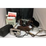 Six items - 8X60 100M-1000M binoculars, Nettar Zeiss Ikon camera, Panasonic Lumix camera,