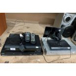Five items - Bush twin tuner digital TV recorder, Bush DVD player with HDMI,