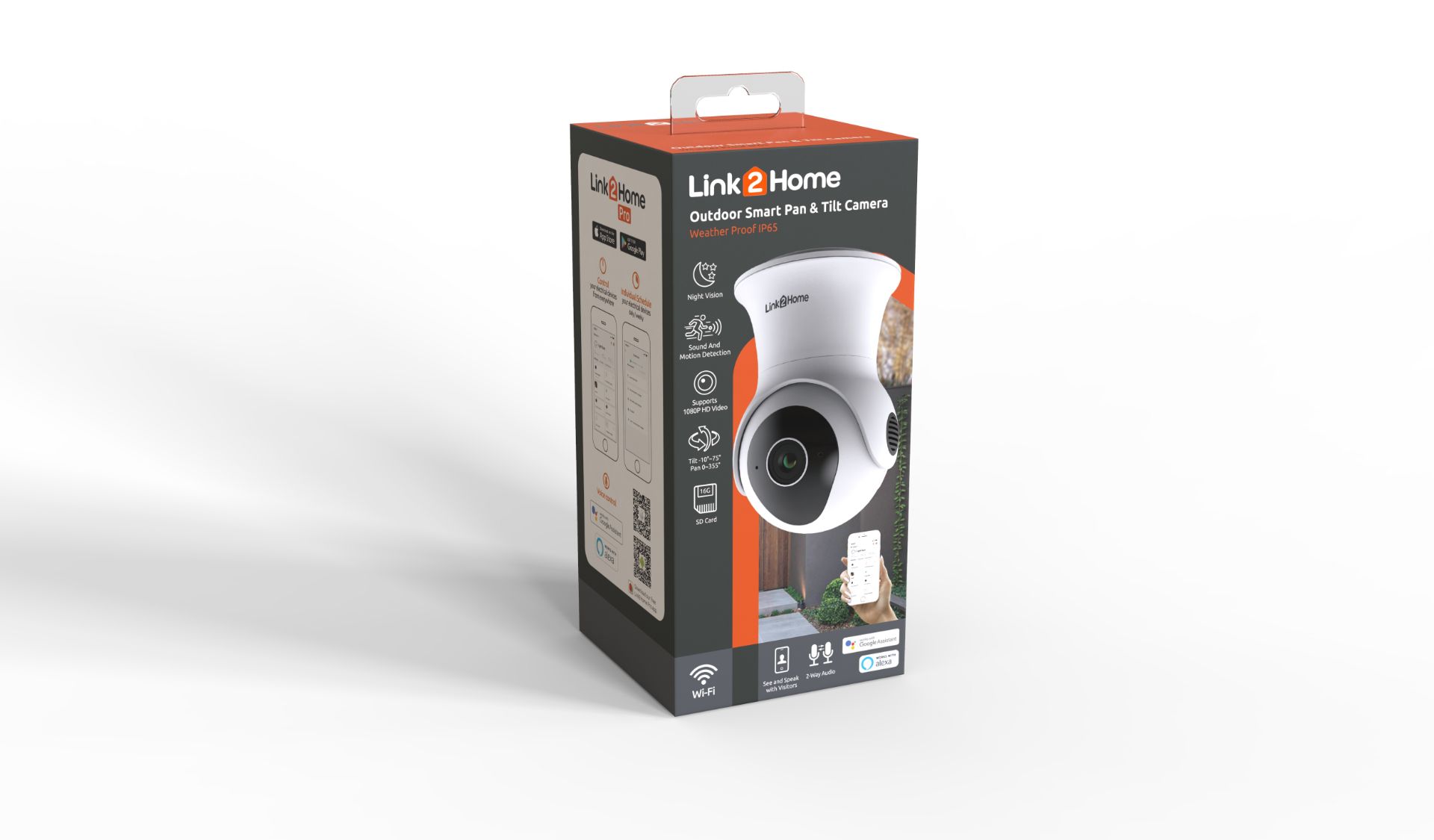A Link2Home 'L2H-ODRCameraP/T' External Weatherproof Wi-Fi Camera with Pan and Tilt Operation - New, - Image 2 of 14