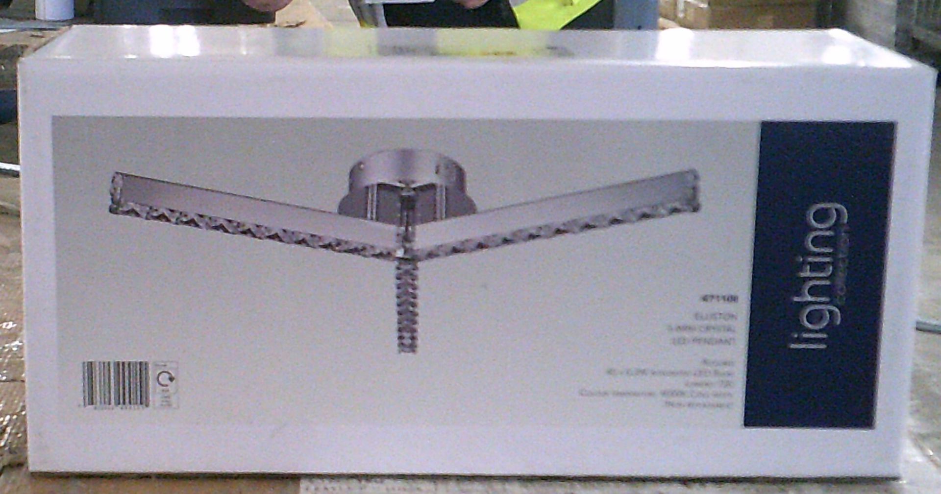 BRAND NEW 3 ARM CRYSTAL LED CEILING PENDANT, 58CM DIAMETER, 9W. - Image 2 of 2