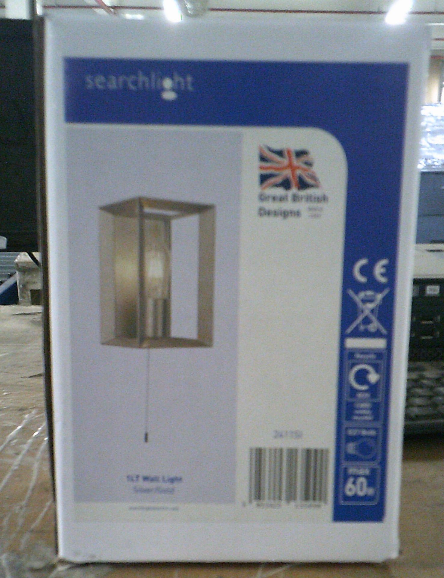 BRAND NEW BRUSHED SILVER GOLD WALL LIGHT, 23.5CM HIGH, 60W. - Image 2 of 2