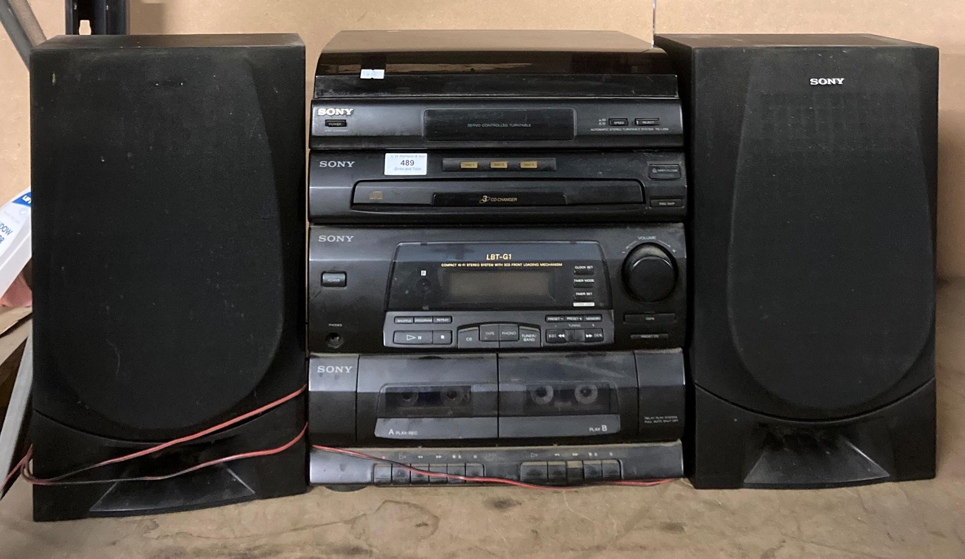 Sony Compact Hi-Fi Stereo System with 3 CD front loading mechanism,