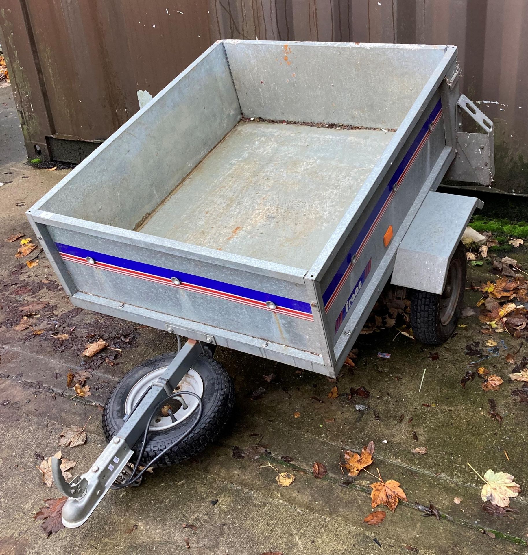 A Franc galvanised drop back single axle trailer, model GE118, gross weight 300kg, - Image 3 of 3