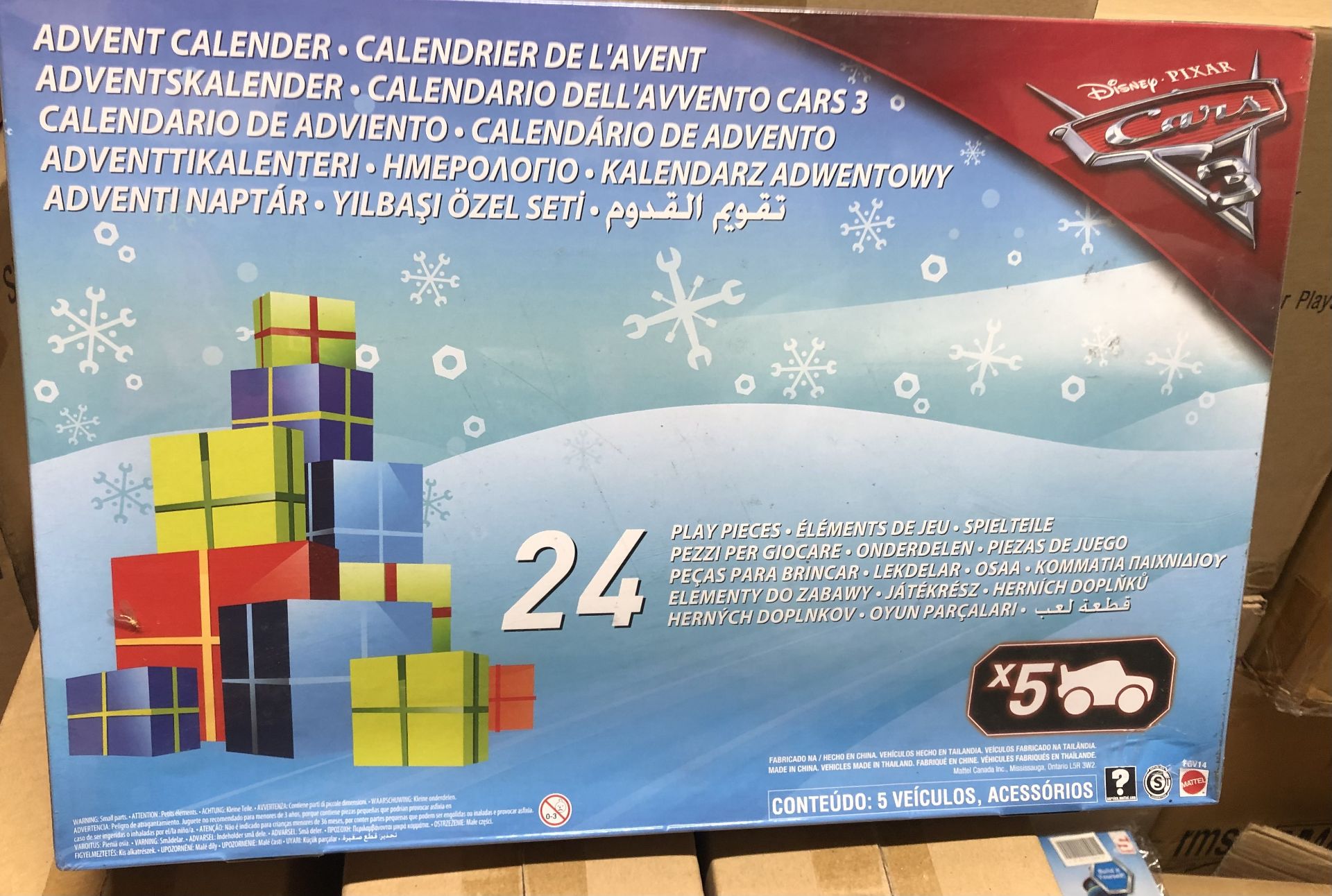 6 DISNEY PIXAR CARS ADVENT CALENDAR INCLUDES 5 CARS - Image 2 of 2