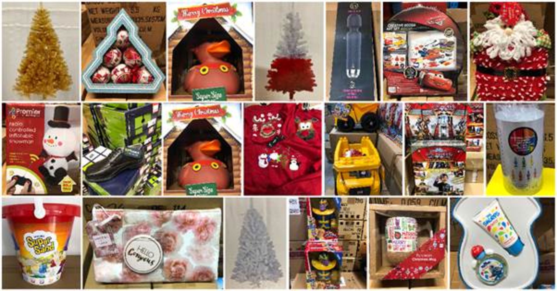 Branded Retail Stock - Christmas Gifts & Decorations, Household Goods, Toys, Suitcases, Soft Furnishings (Driffield)