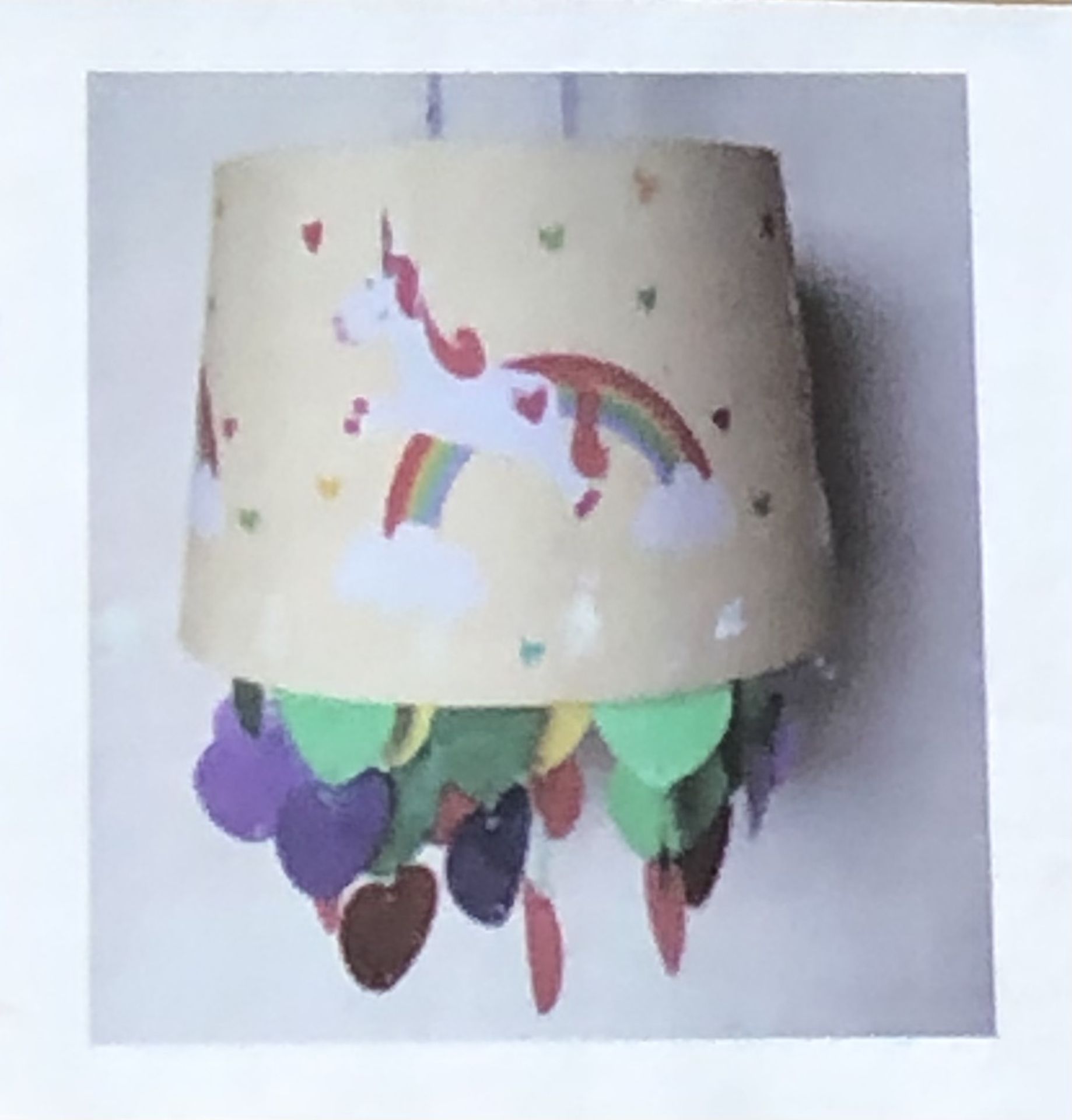 6 CHILDS UNICORN LAMPSHADES