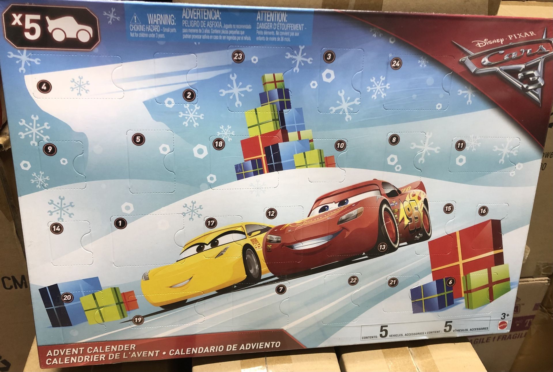 6 DISNEY PIXAR CARS ADVENT CALENDAR INCLUDES 5 CARS