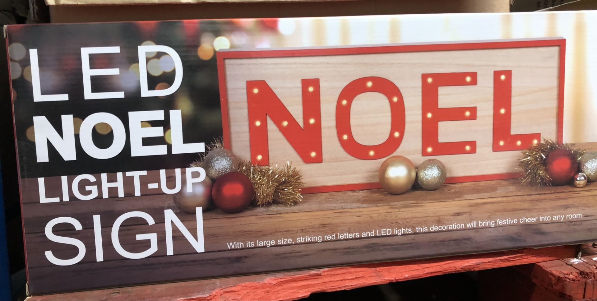 6 LED NOEL WOODEN SIGNS