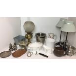 Fifteen plus items including Potter Sheffield A1 four piece cruet set,