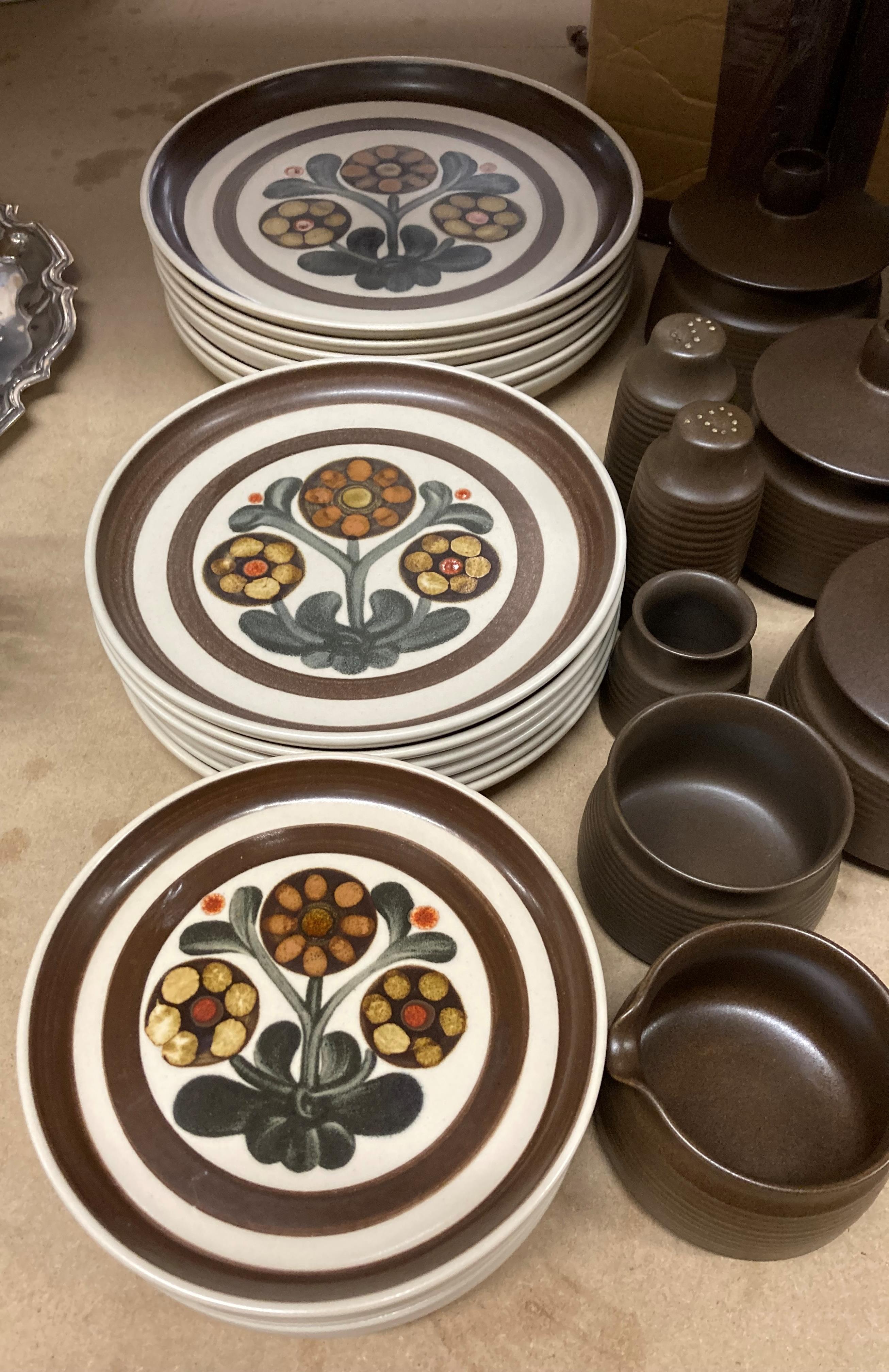 Thirty-three pieces of Denby brown pottery tableware including tureens (one cracked to bottom), - Image 5 of 5