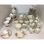 Seventy five plus pieces including eighteen pieces of Alfred Meakin rose decorated tea set