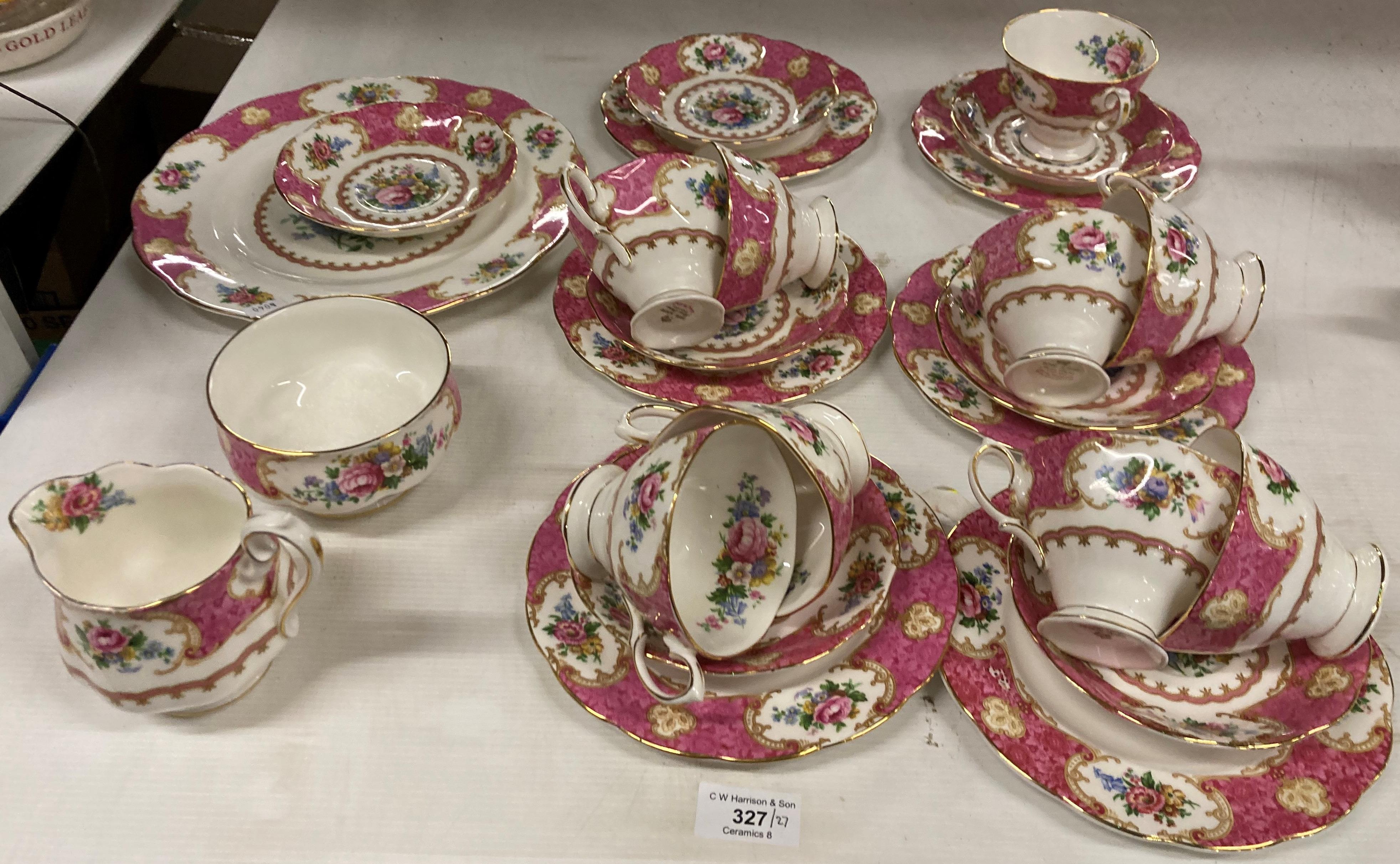 Twenty seven pieces of Royal Albert 'Lady Carlyle' patterned Bone China part tea services (saleroom