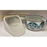 Four items - three chamber pots by Sadler,