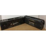 Two items - Grundig RR1500 twin tape cassette and radio,