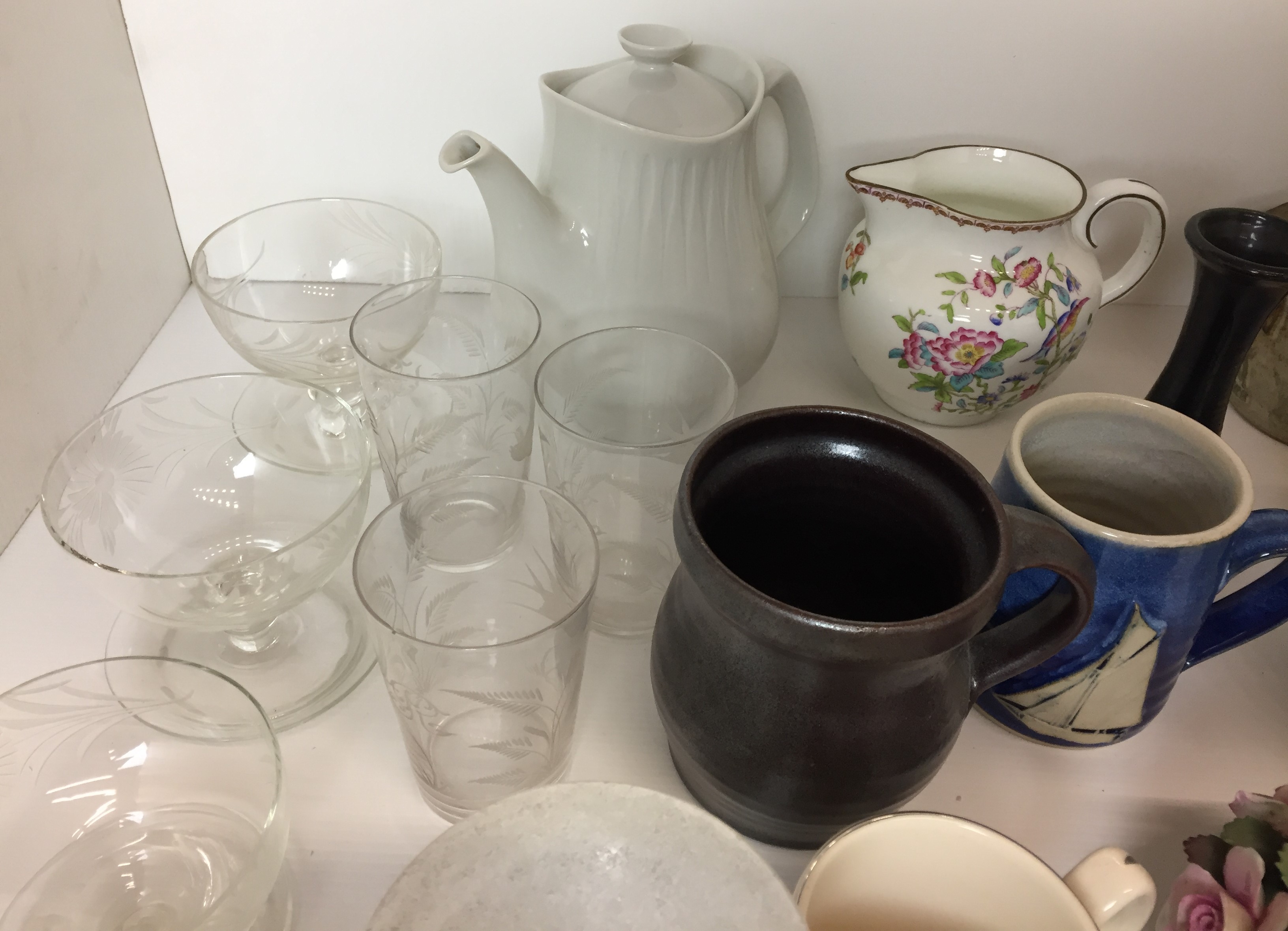 Thirty plus items - glassware and ceramics including Aynsley Rose posie, - Image 3 of 5