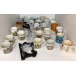 Forty plus items including twenty five ceramic mugs -Aynsley Bretton Hall 1947-2007 commemorative