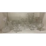 Remaining contents to shelf - a large quantity of assorted glassware including Ainslie's Scotch