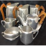 Seven pieces of Picquot Ware - tea/coffee services (Saleroom location: L08)