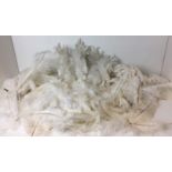 Box containing quantity ostrich and other white feathers (Saleroom location: J01) Floor