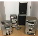 Five items including Philips MC115 Micro System with pair of Philips speakers,