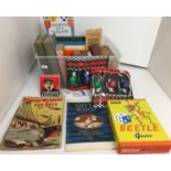 Contents to plastic box - fourteen books, Encyclopaedia of Modern Wonders for Boys,