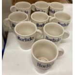 Nine Horlicks mugs (saleroom location: V07)