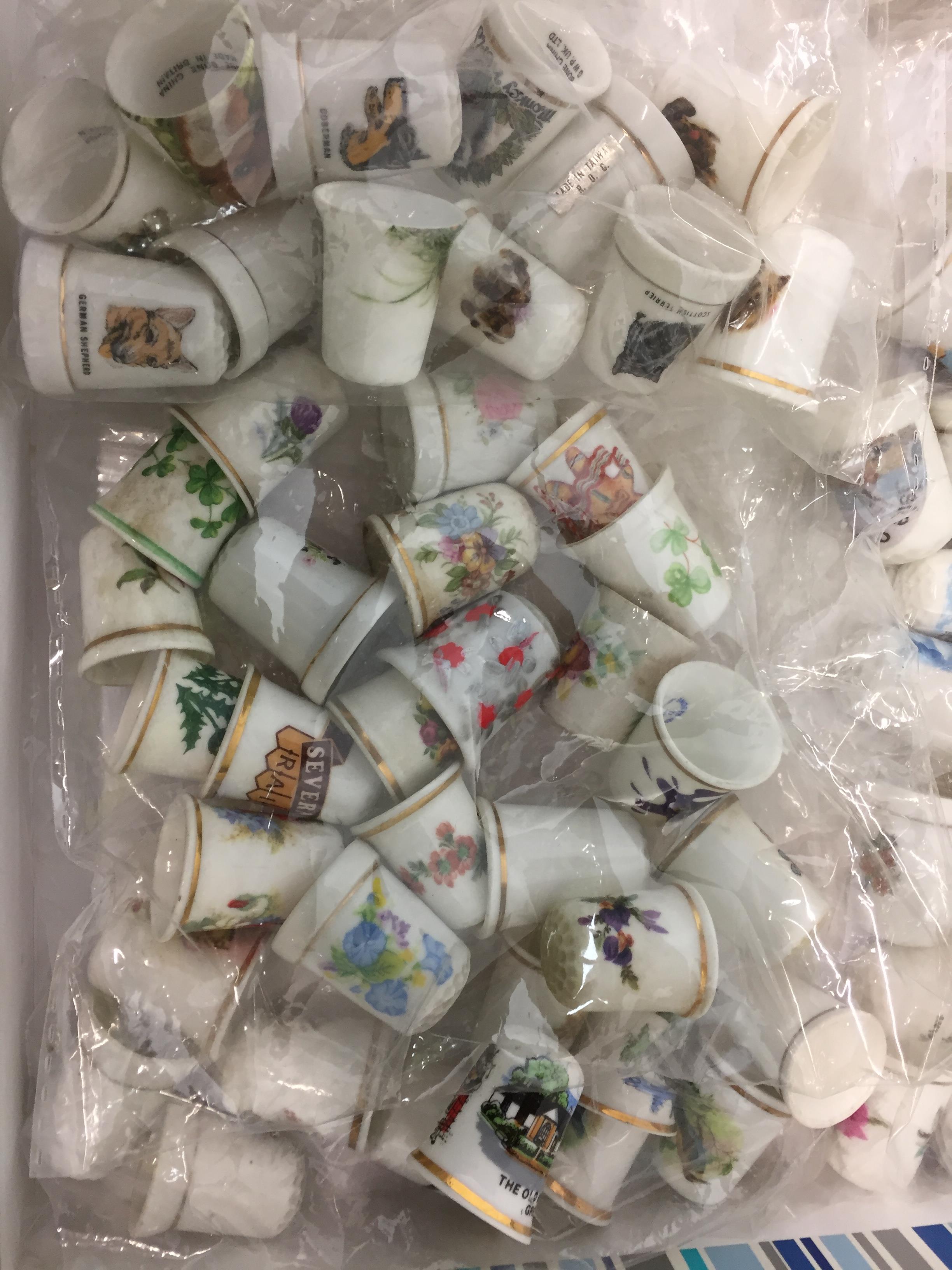 One hundred and thirty plus ceramic thimbles (Saleroom location: J01) - Image 5 of 5